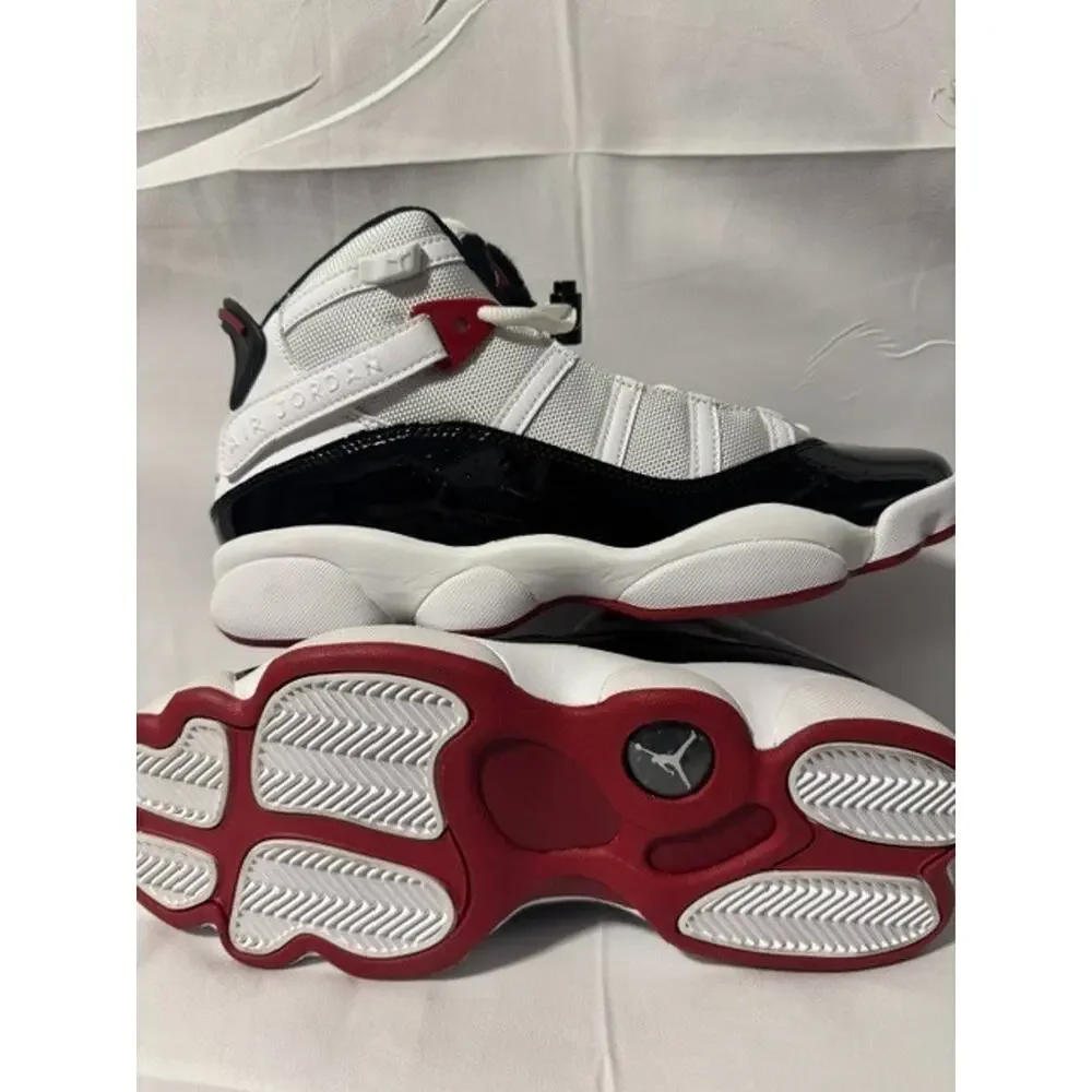 Nike Air Jordan 6 Rings Bred Black Red Sneakers Men's Size 8.5 #182